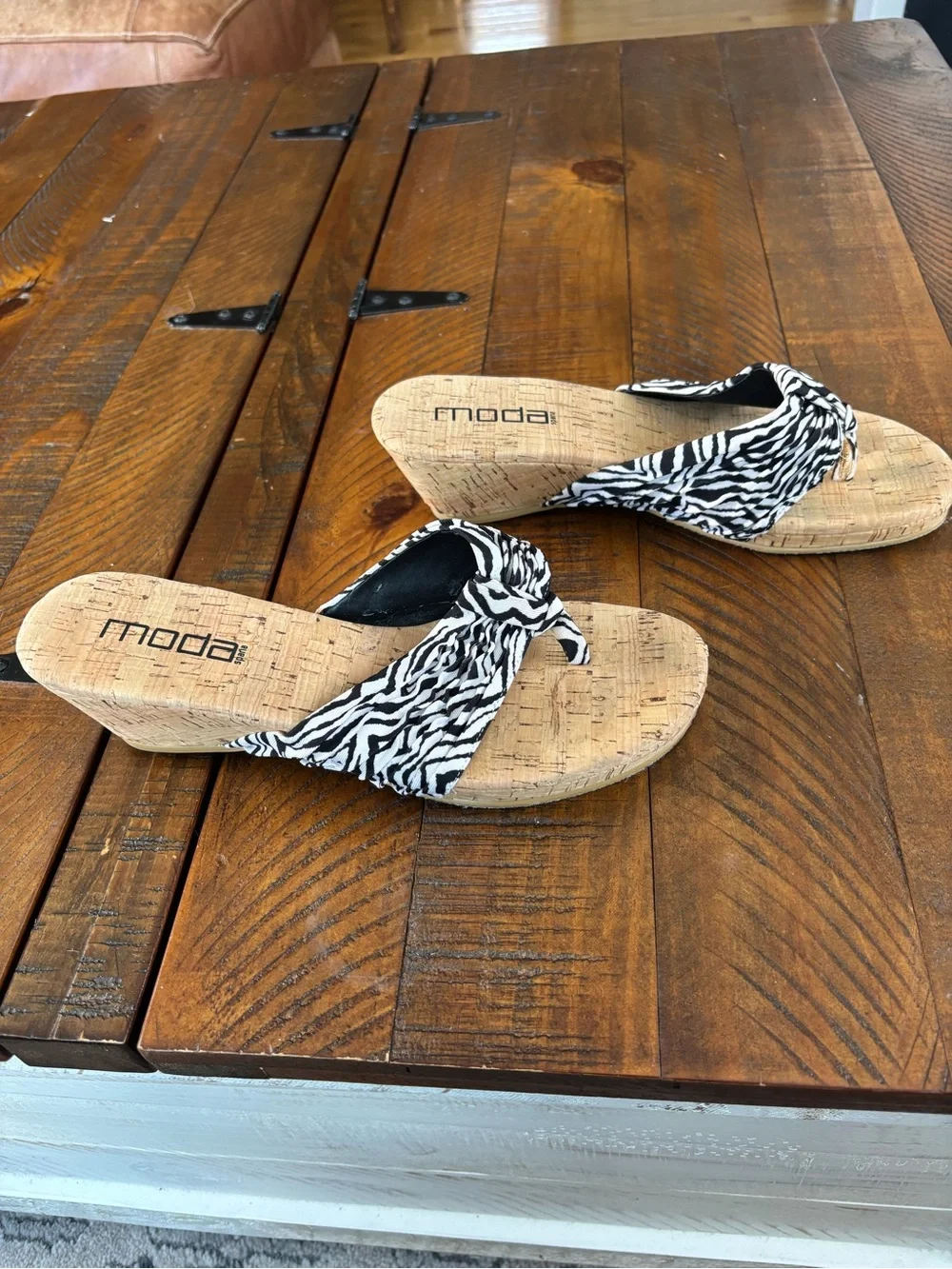 Moda Zebra Knot Wedges - Black & White